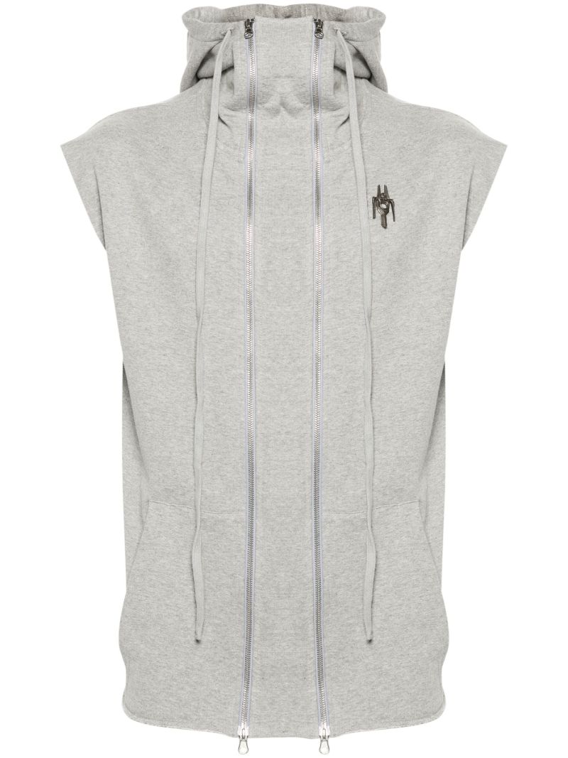 Grey Ewa Hooded Cotton Vest