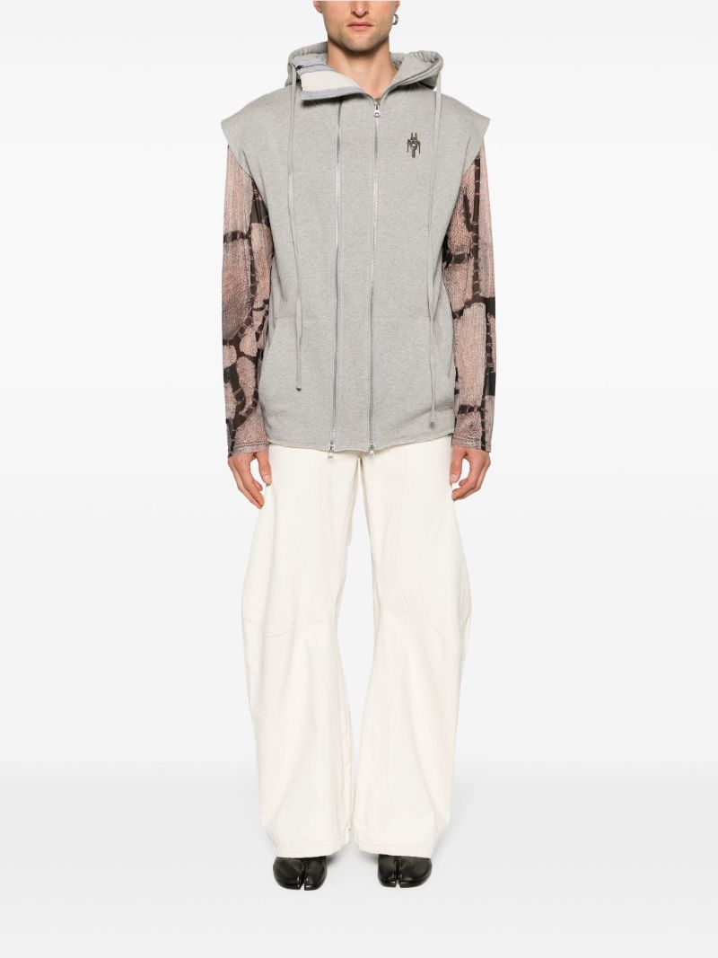 Neutral David Engineered Flared Jeans