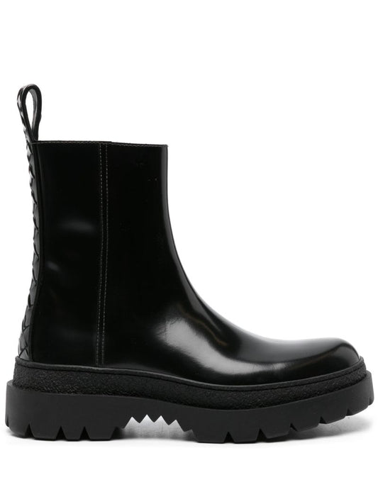 Black Highway Leather Ankle Boots