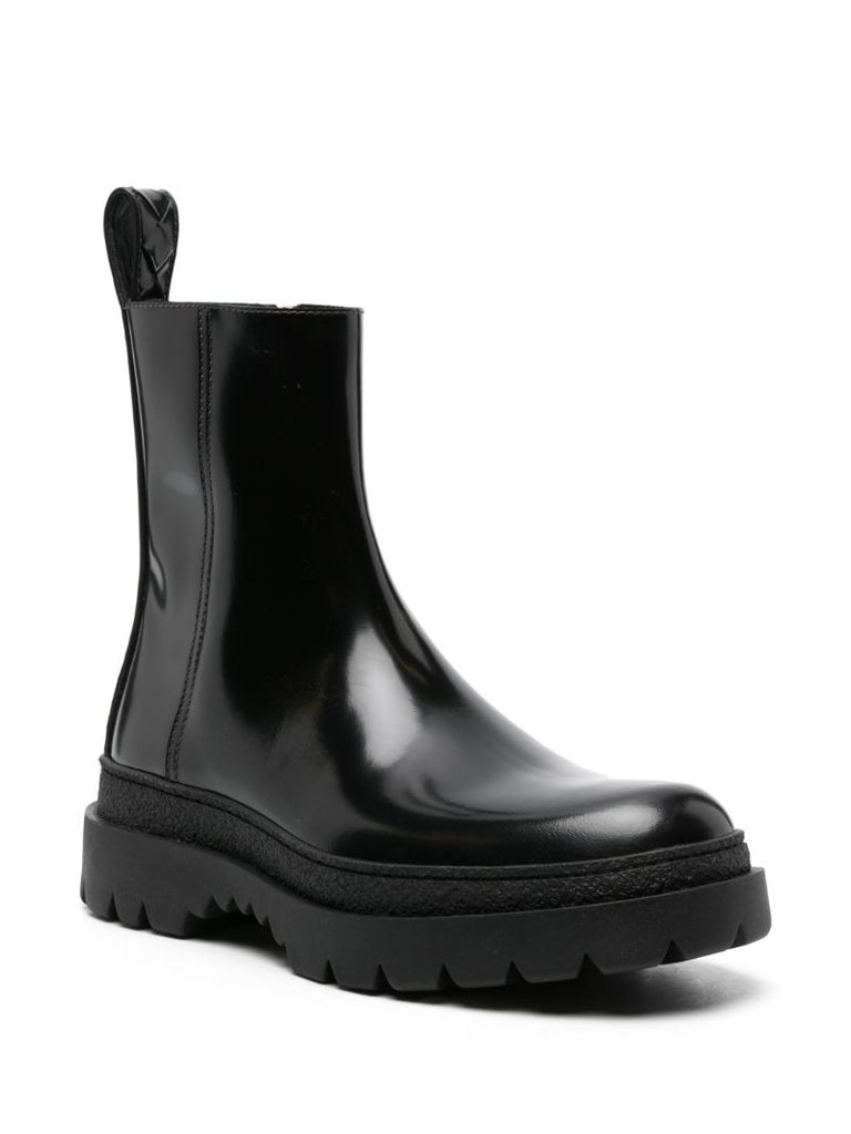 Black Highway Leather Ankle Boots