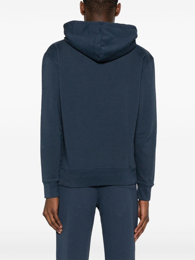 Blue Fox AppliquÃ_x0083_Â© Cotton Hoodie