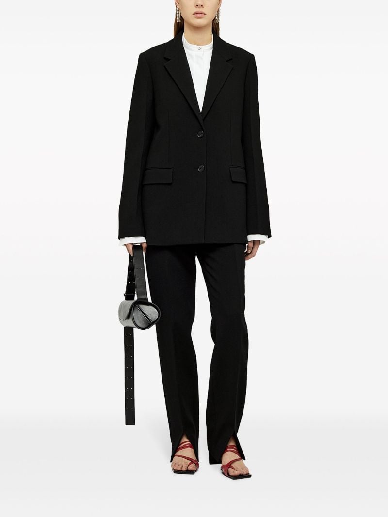Black Single-breasted Wool Blazer