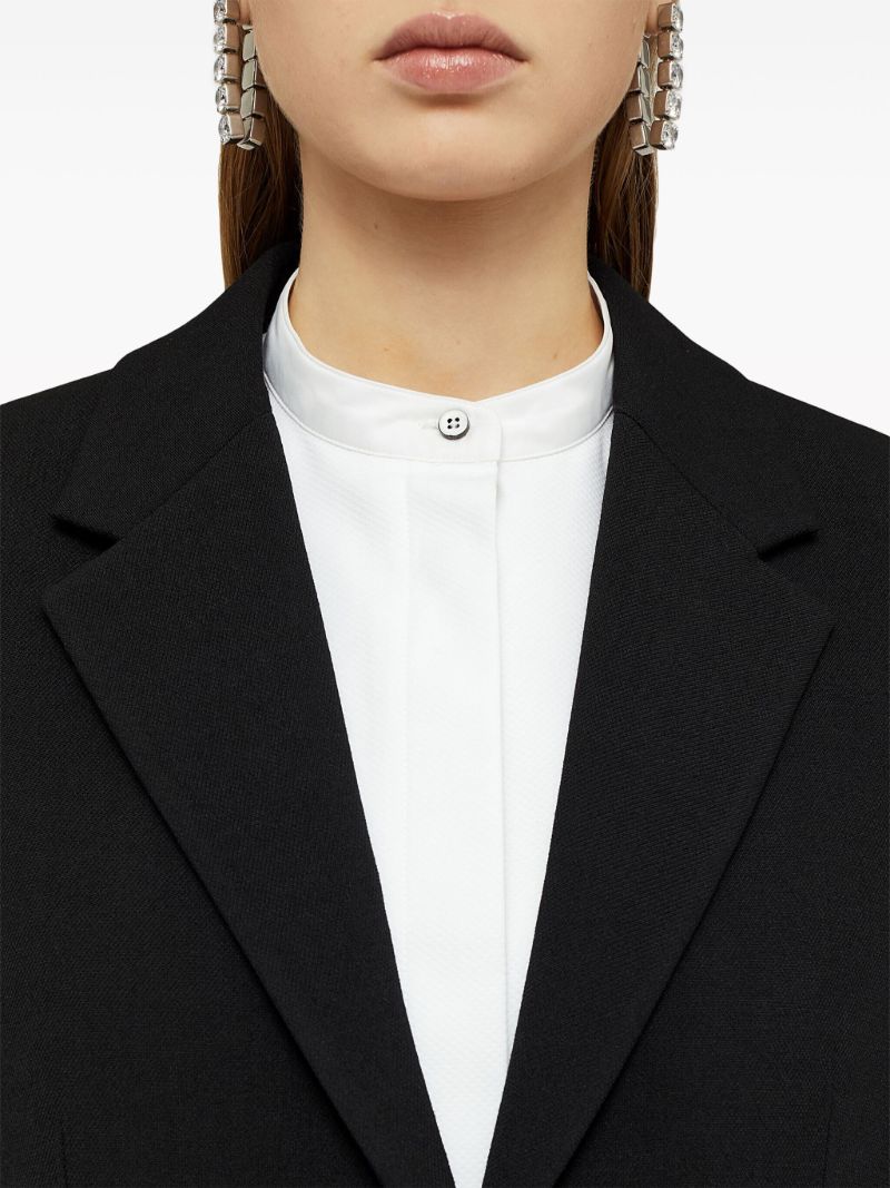 Black Single-breasted Wool Blazer