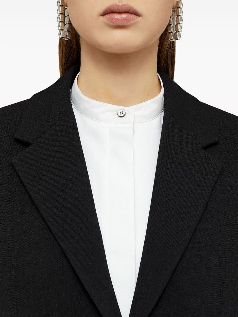 Black Single-breasted Wool Blazer
