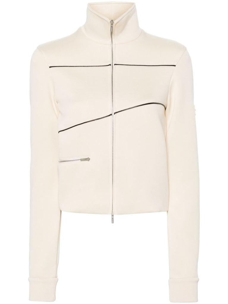 Black Piping Track Bomber Jacket