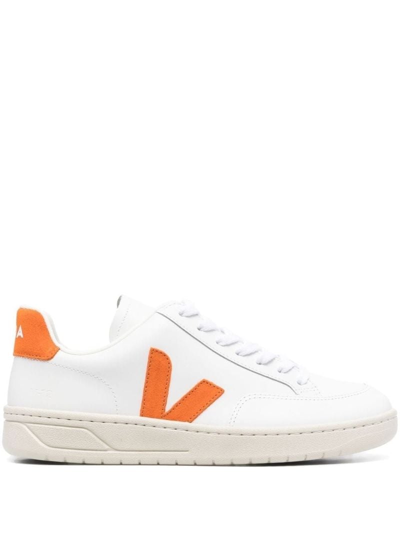 White V-12 Leather Sneakers