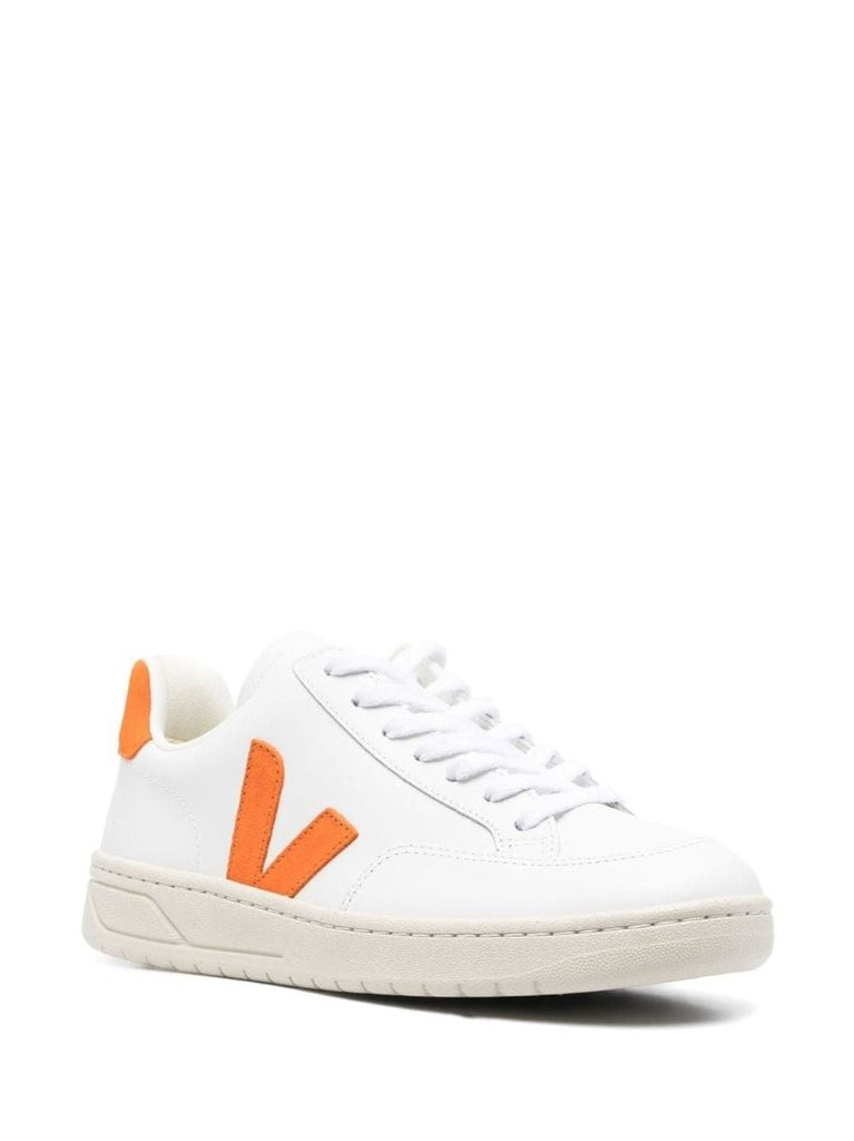 White V-12 Leather Sneakers