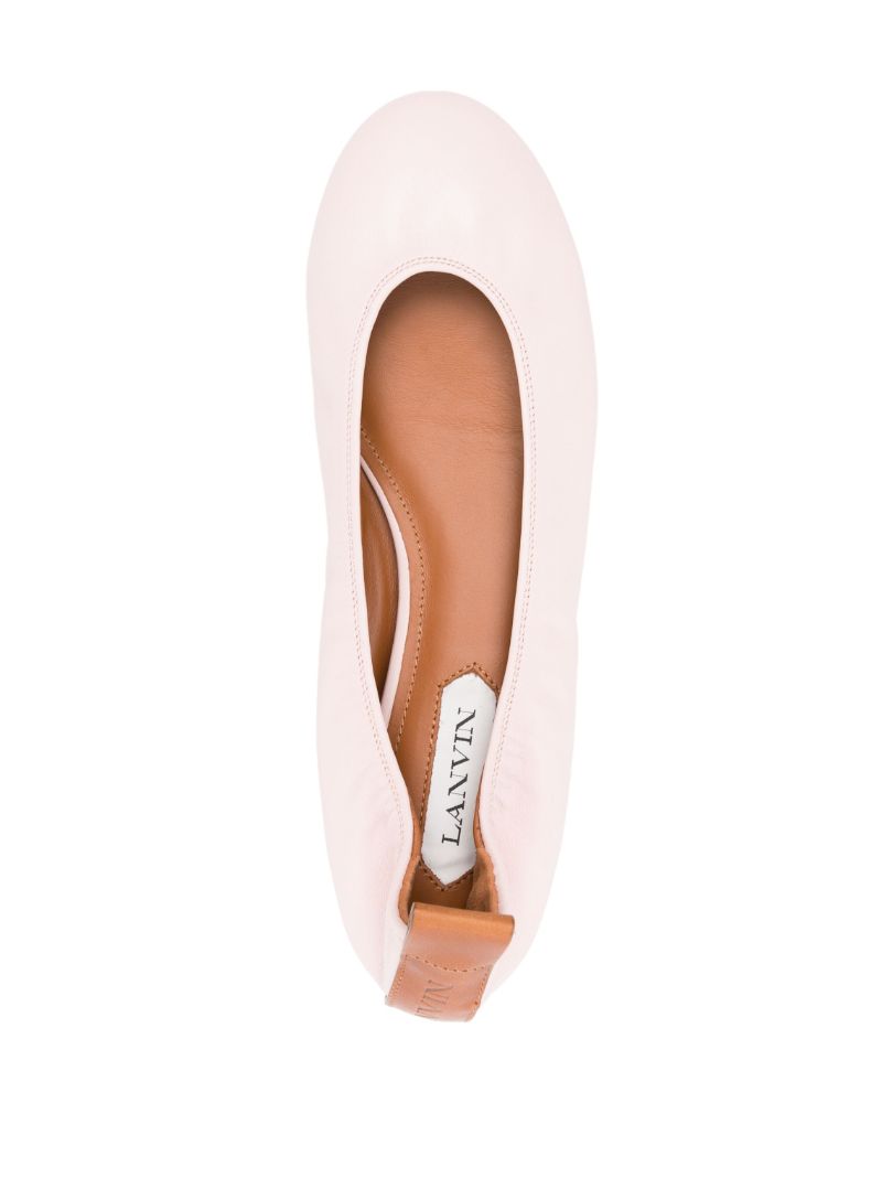 Pink Leather Ballet Pumps