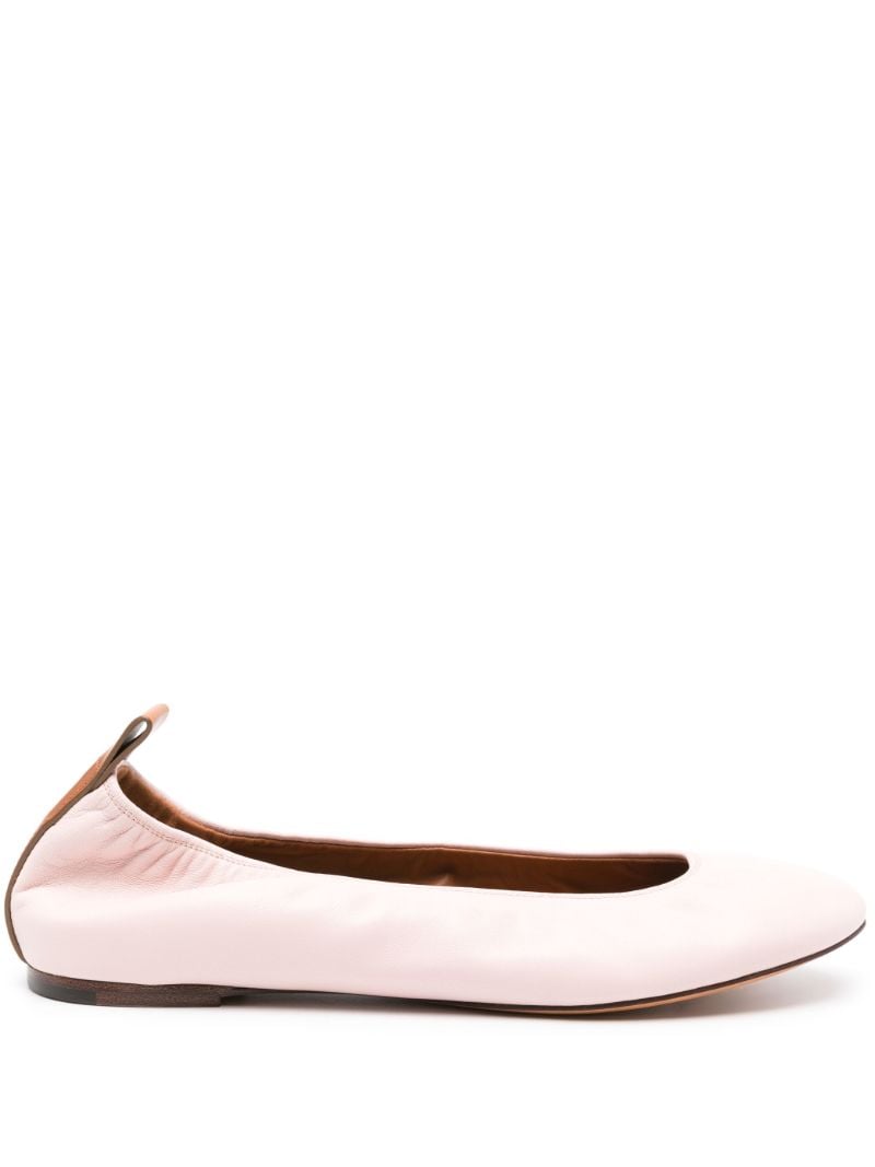 Pink Leather Ballet Pumps