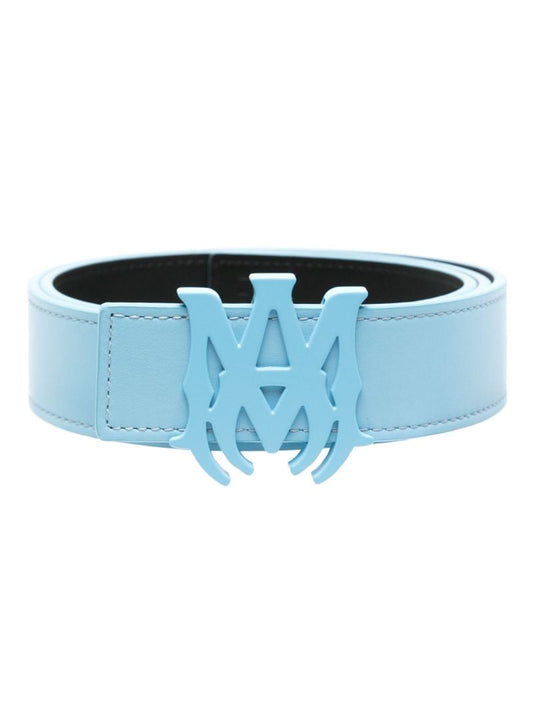 Blue Reversible Logo-buckle Leather Belt