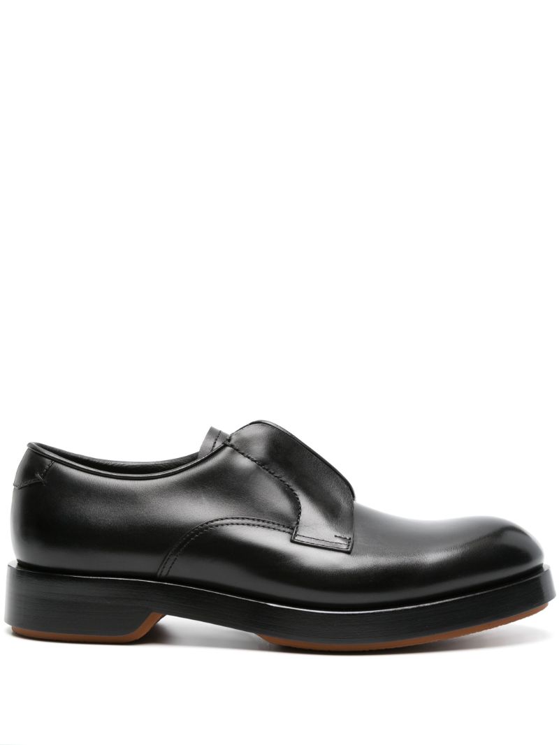 Black Udine Leather Derby Shoes