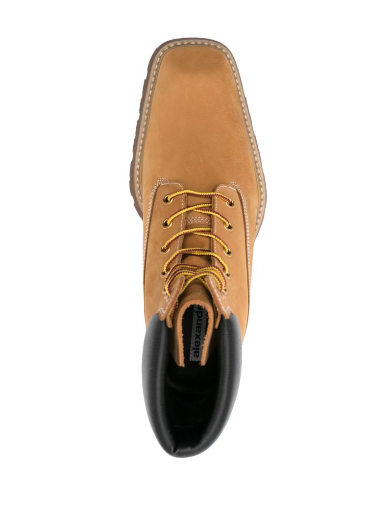 Brown Throttle Leather Ankle Boots