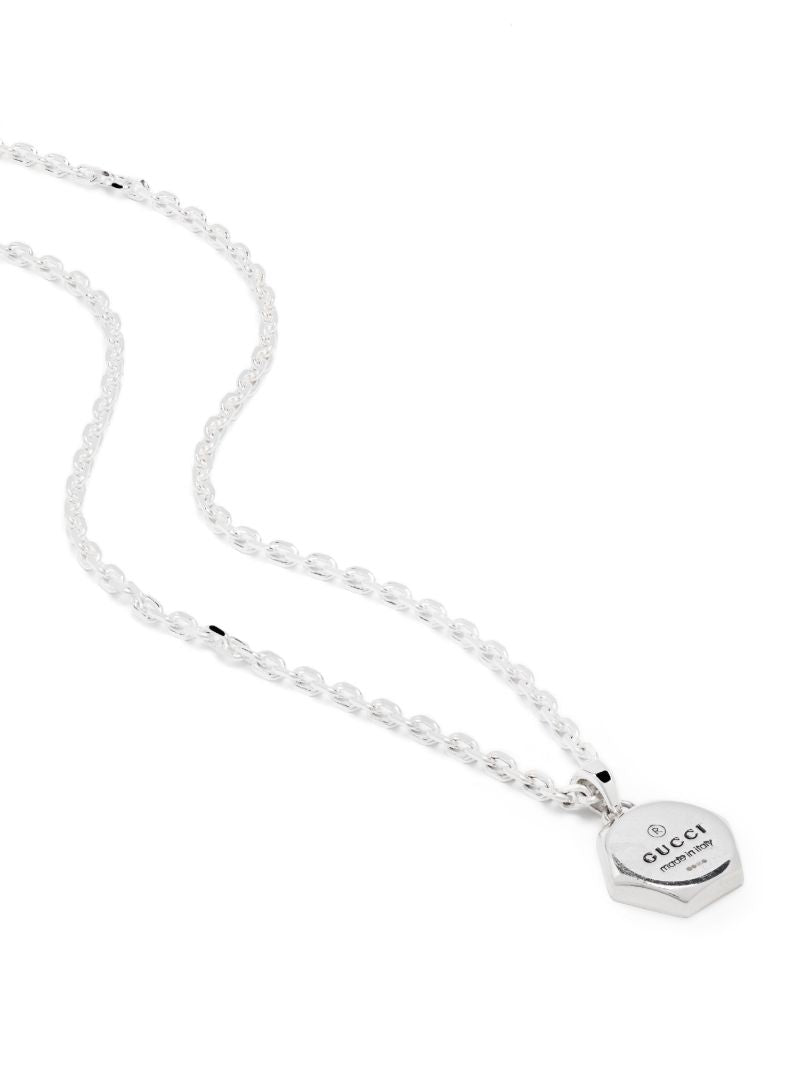 Sterling Silver Gucci Trademark Pendant Necklace