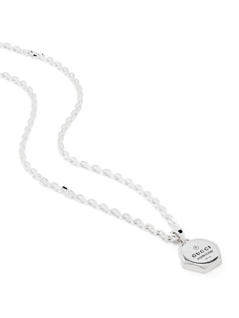 Sterling Silver Gucci Trademark Pendant Necklace