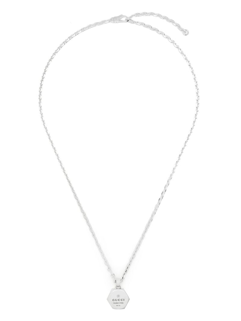 Sterling Silver Gucci Trademark Pendant Necklace
