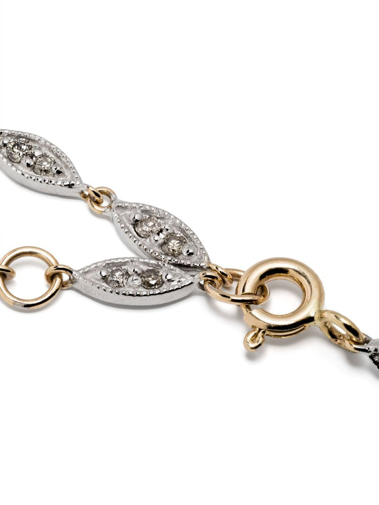 9k Yellow Gold Ava Emerald and Diamond Bracelet