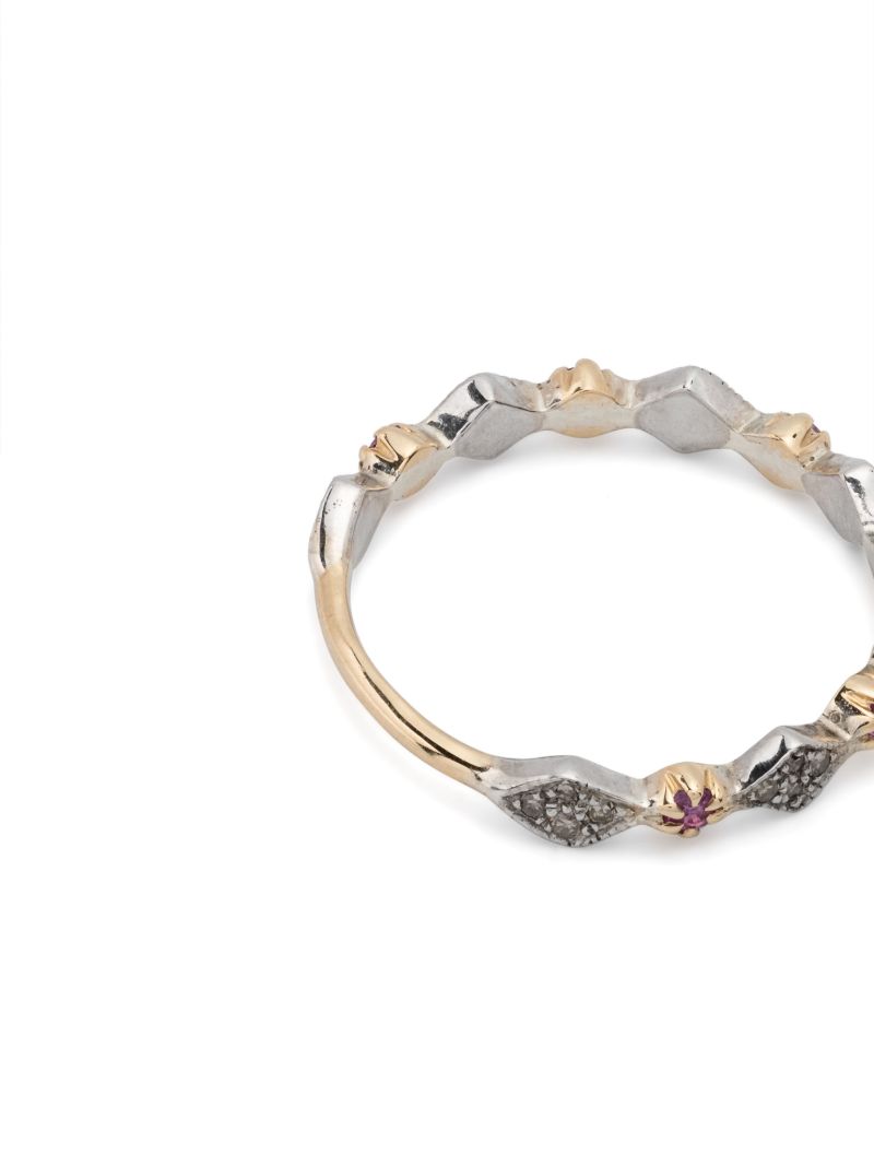 Gold Plated Sterling Silver Ava No. 1 Sapphire and Diamond Ring