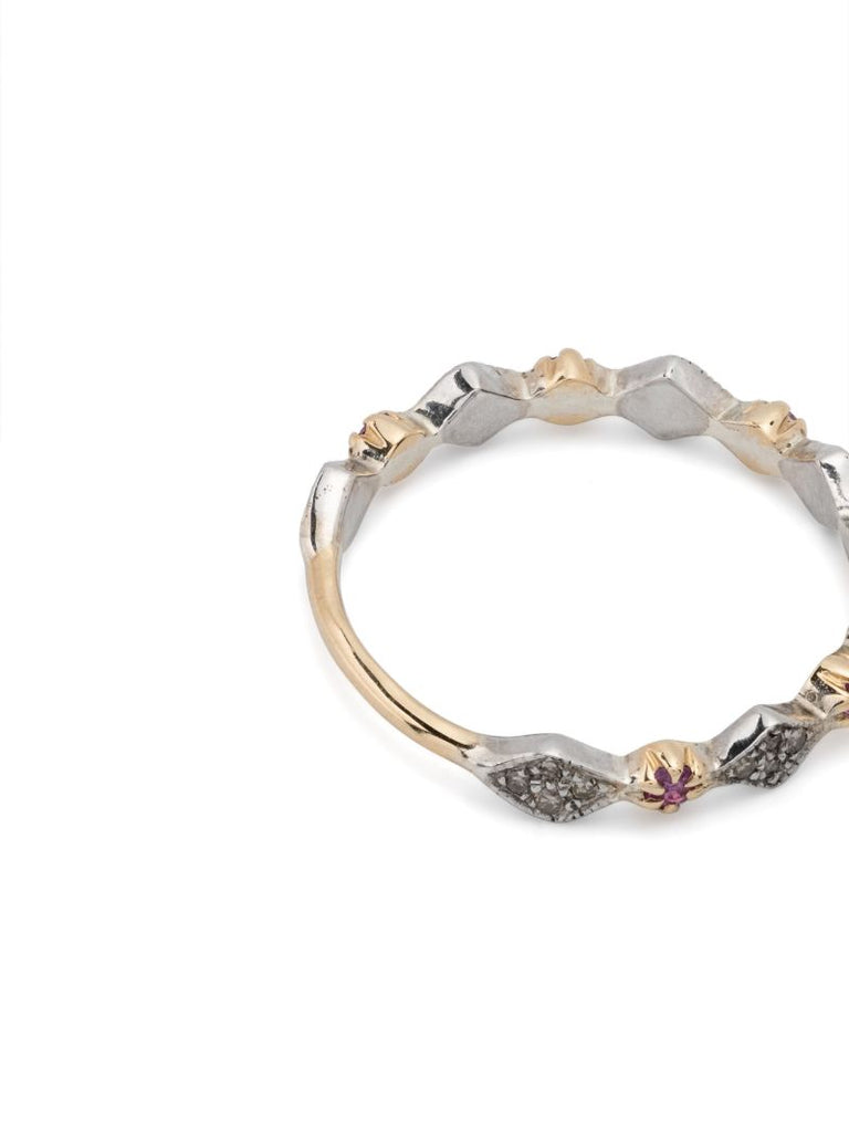 Gold Plated Sterling Silver Ava No. 1 Sapphire and Diamond Ring