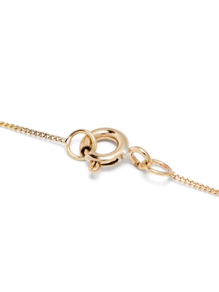 9k Yellow Gold Orso Aquamarine and Diamond Necklace