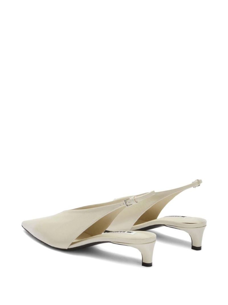 Neutral 35mm Slingback Leather Pumps