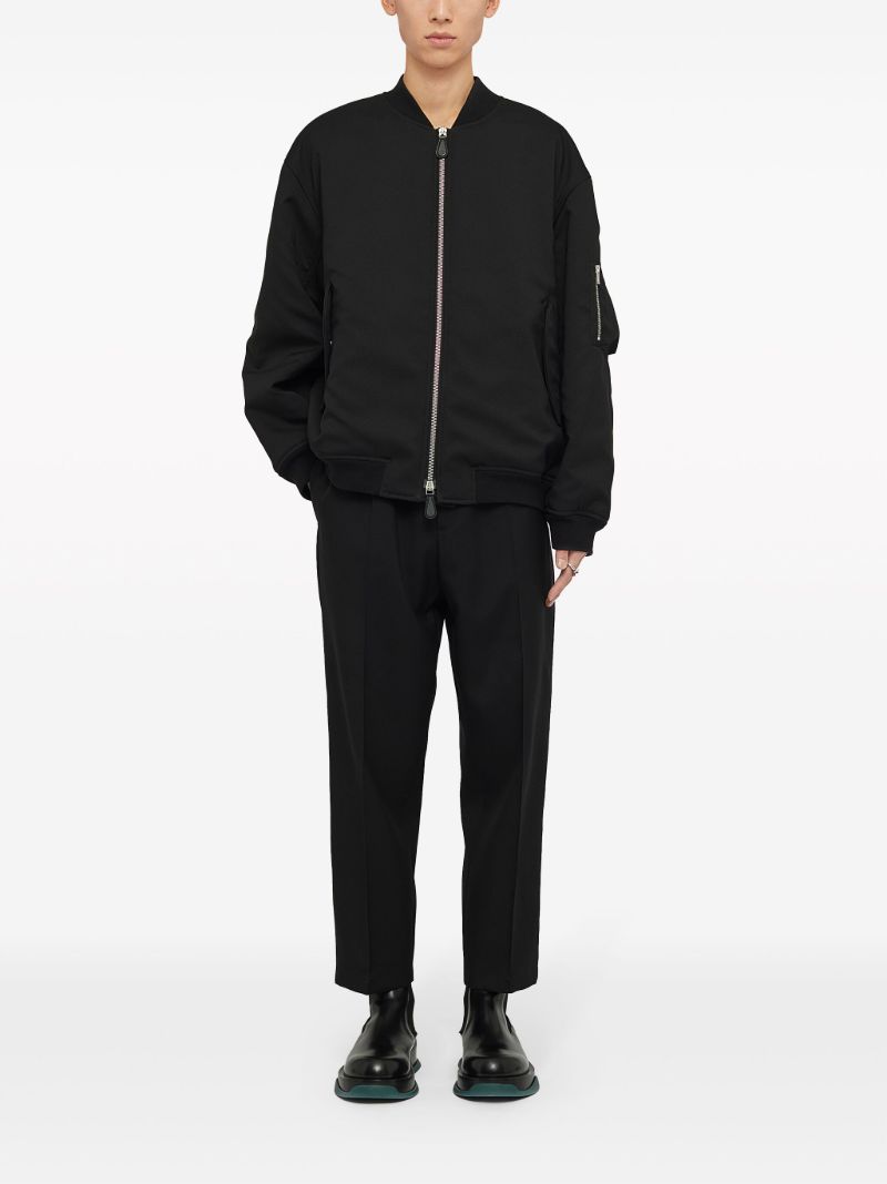 Black Padded Bomber Jacket