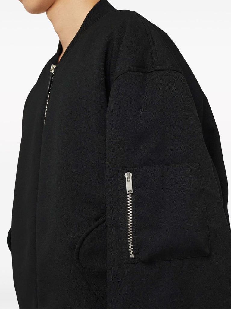 Black Padded Bomber Jacket