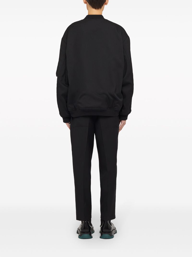 Black Padded Bomber Jacket