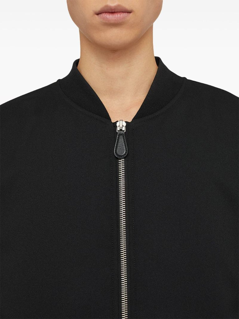Black Padded Bomber Jacket