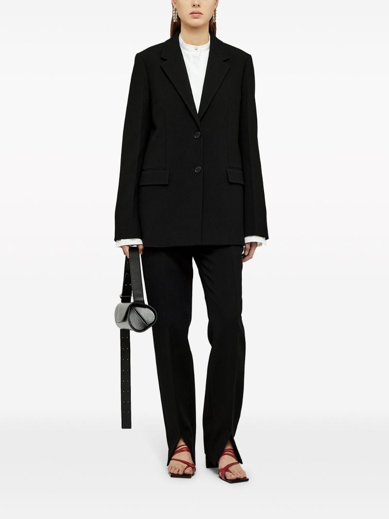 Black Wool Tailored Trousers