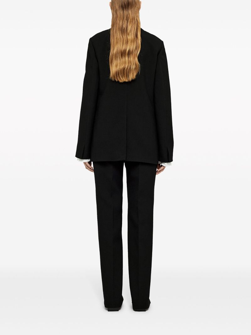 Black Wool Tailored Trousers