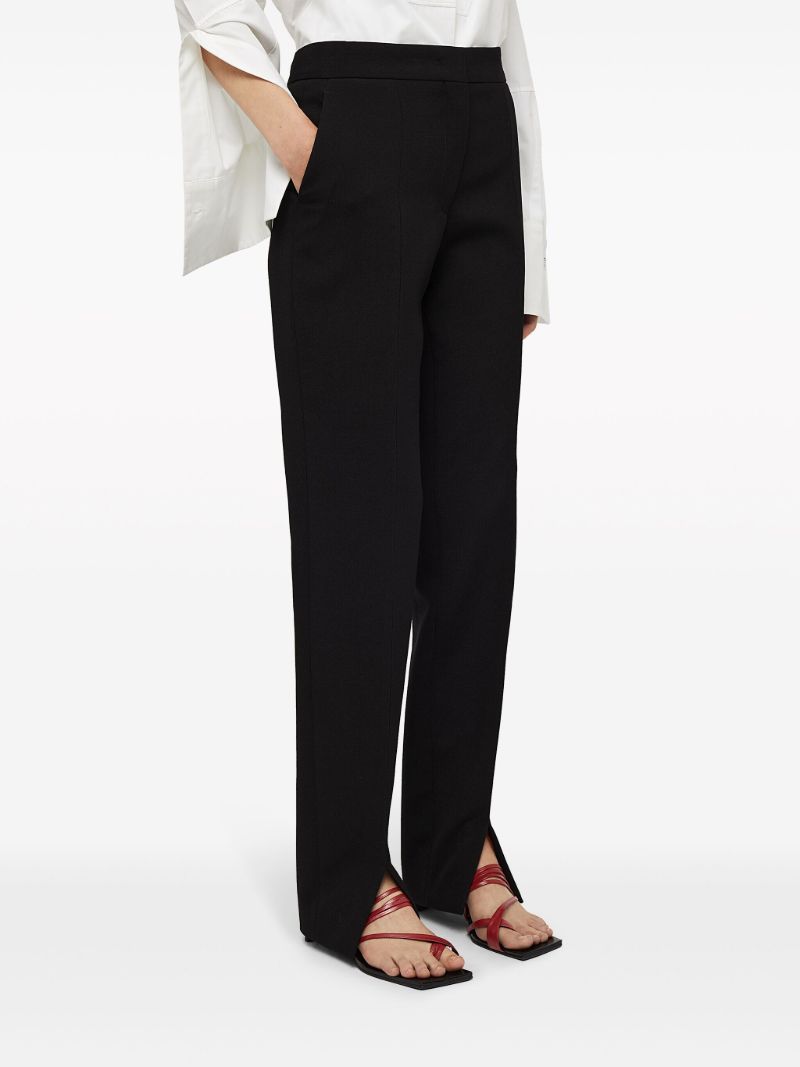 Black Wool Tailored Trousers