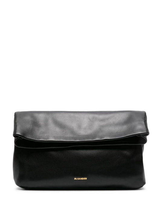 Black Leather Clutch Bag