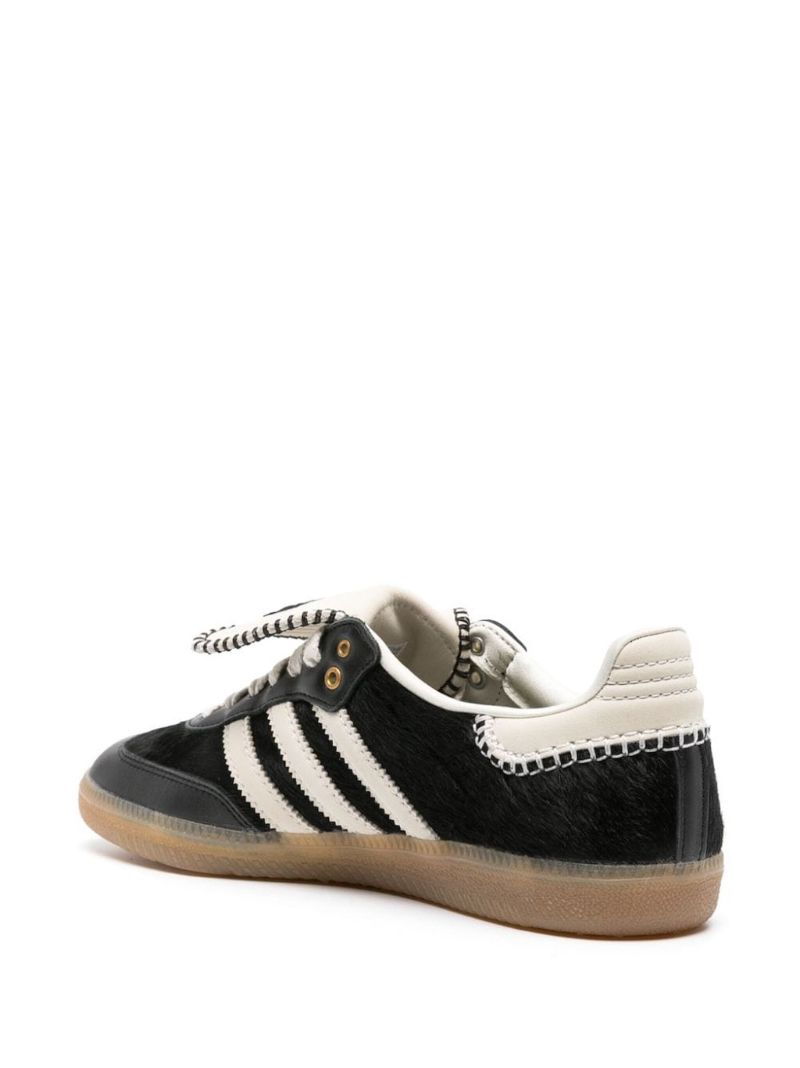 X Wales Bonner Black Samba Pony Sneakers