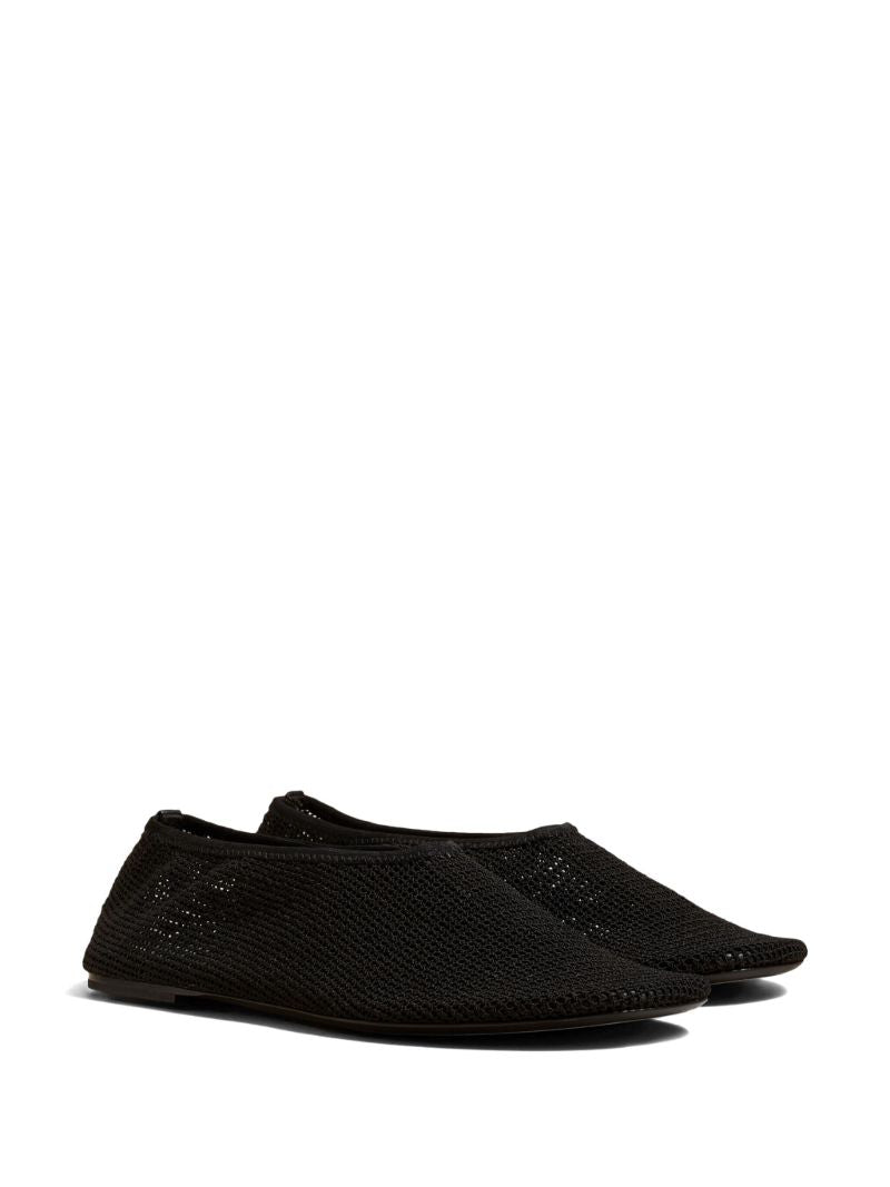 Black the Maiden Mesh Ballet Pumps