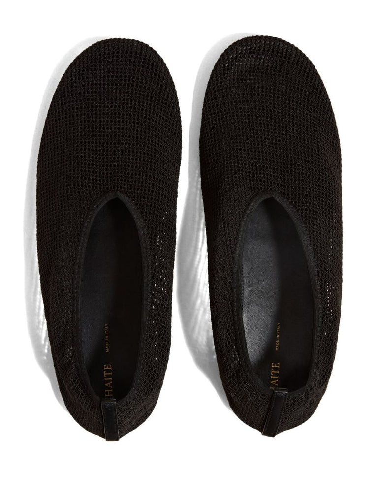 Black the Maiden Mesh Ballet Pumps