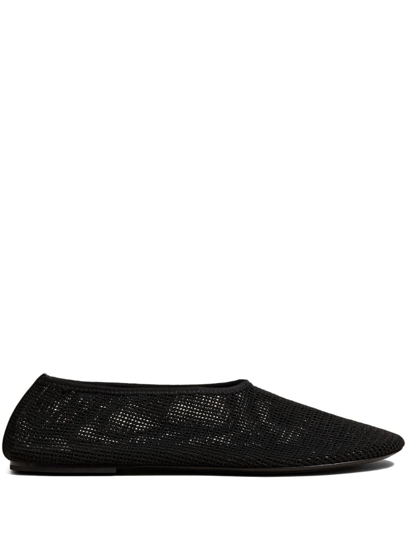 Black the Maiden Mesh Ballet Pumps