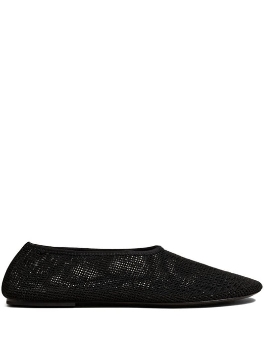 Black the Maiden Mesh Ballet Pumps
