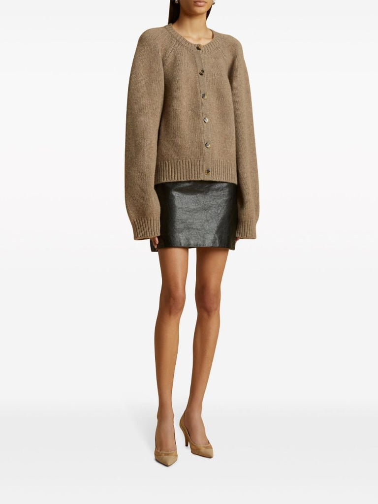 Brown the Emili Cashmere Cardigan