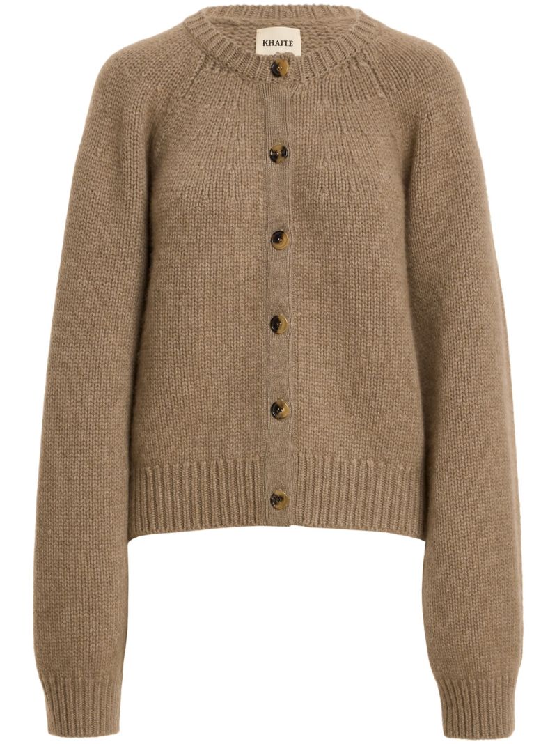 Brown the Emili Cashmere Cardigan