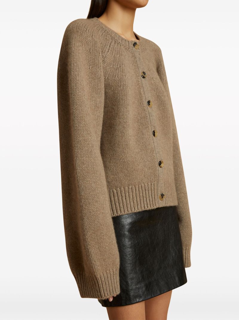 Brown the Emili Cashmere Cardigan