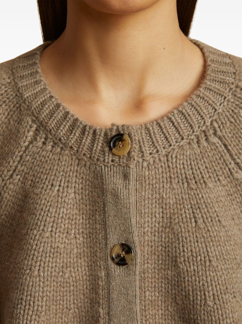 Brown the Emili Cashmere Cardigan
