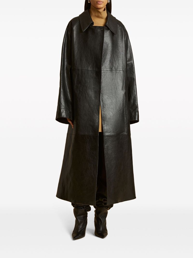 Black the Minnie Leather Coat