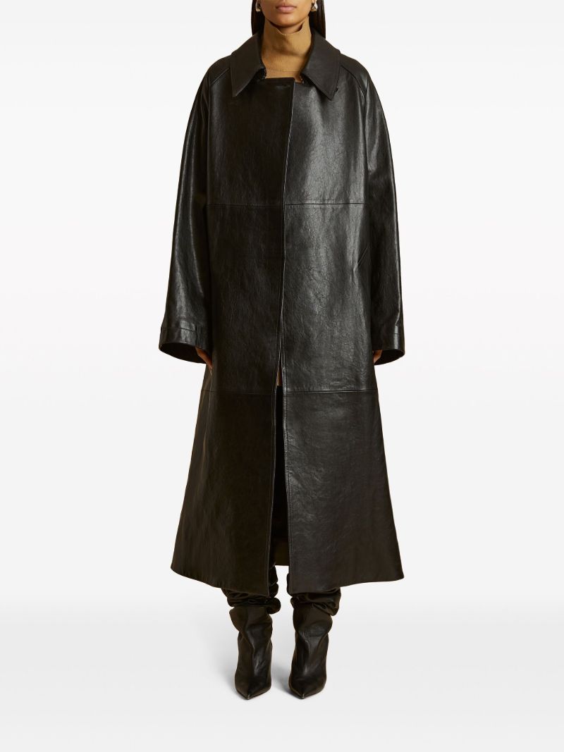 Black the Minnie Leather Coat
