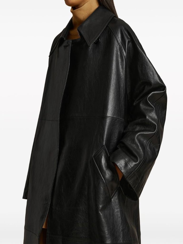 Black the Minnie Leather Coat