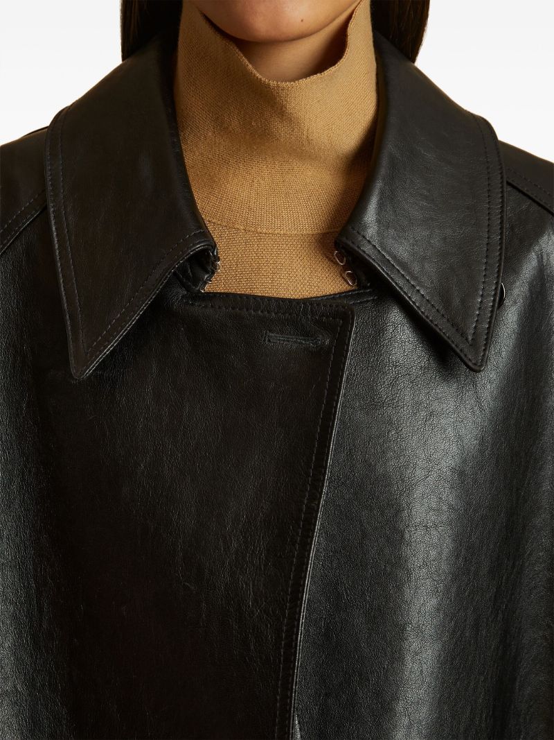 Black the Minnie Leather Coat