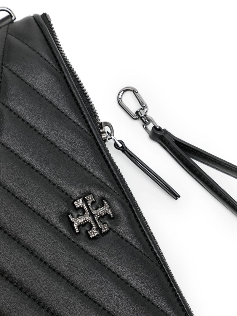 Black Kira Leather Clutch Bag