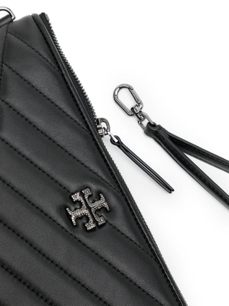 Black Kira Leather Clutch Bag