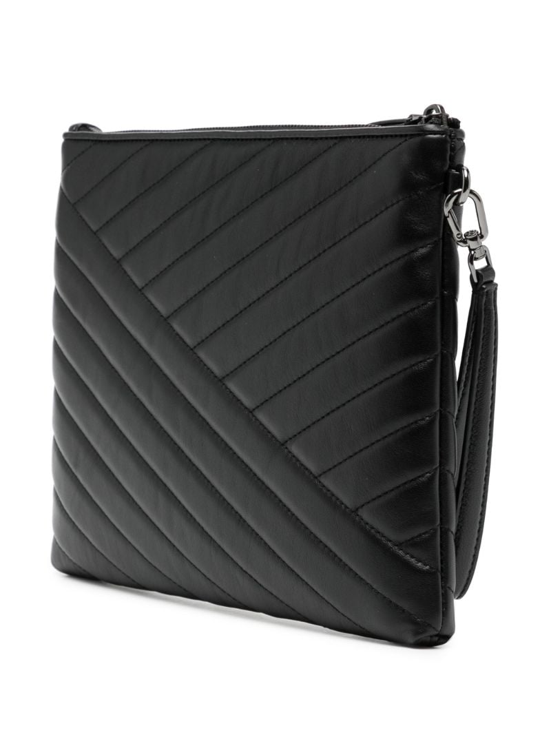 Black Kira Leather Clutch Bag