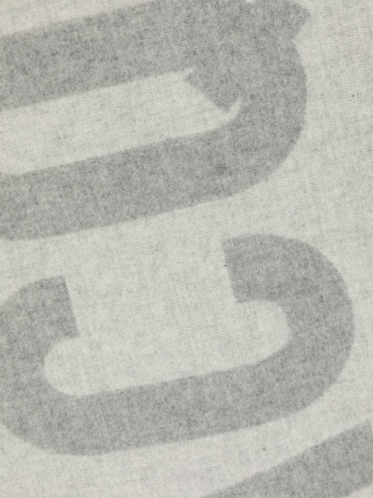 Grey L'Ã_x0083_Â©charpe Logo Jacquard Wool Scarf