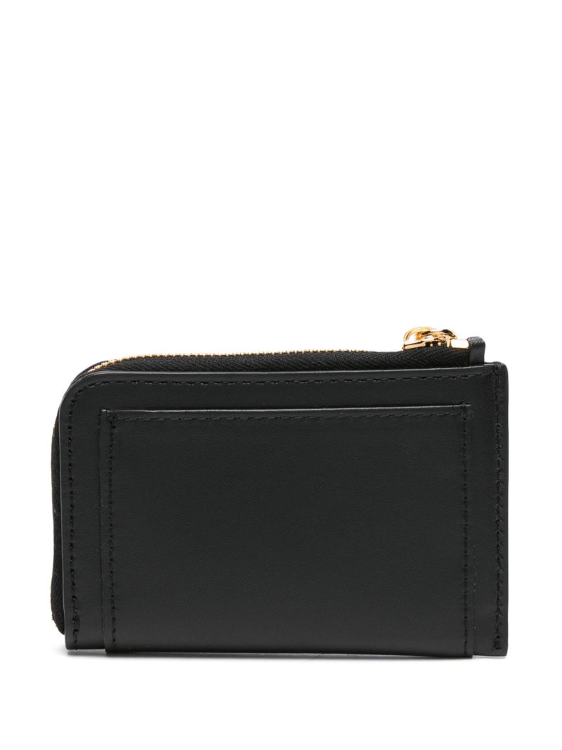 Black Le Porte-cartes Tourni Leather Card Holder